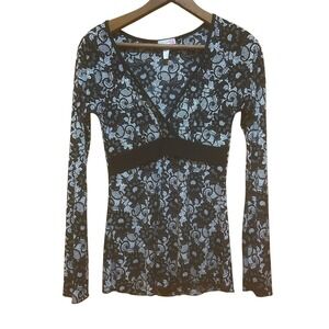 Body Central Babydoll Top Womens XS Vintage Y2K Fairy Grunge WhimsigothFaux Lace